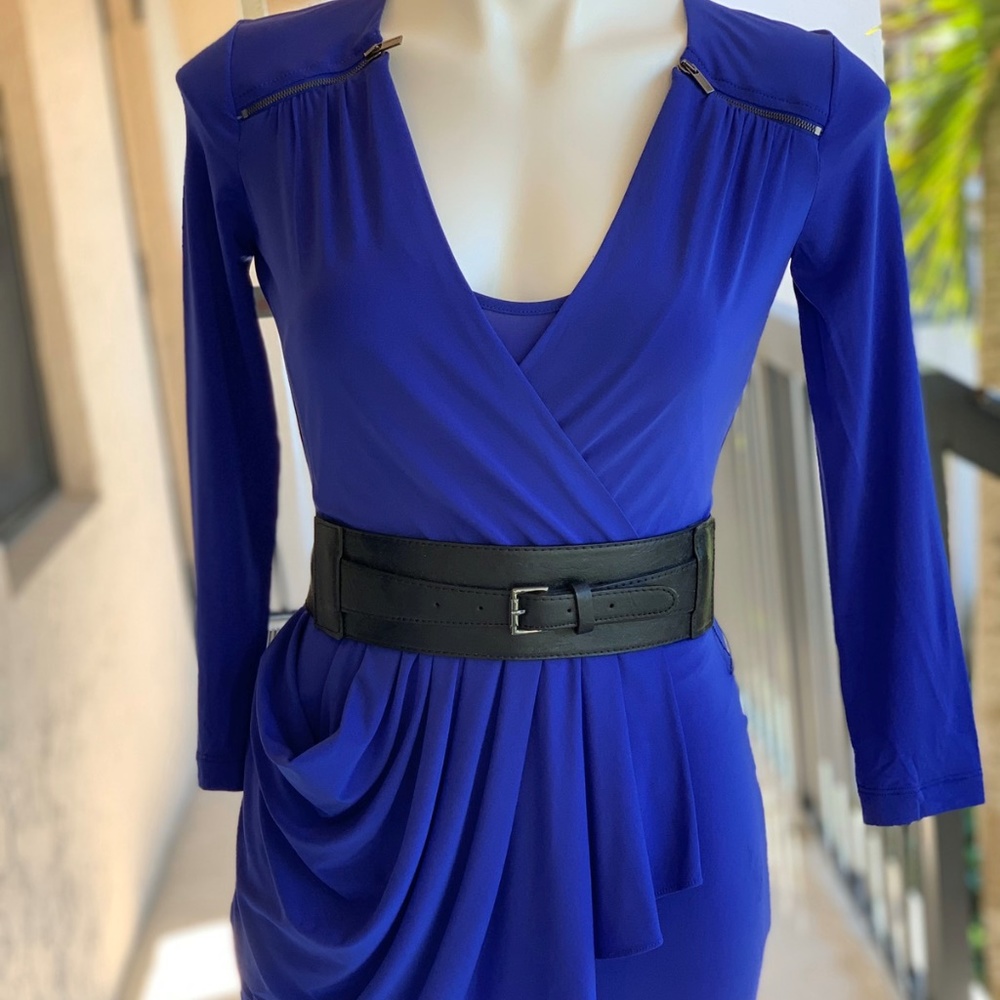 BCBG Max Azria Fitted Royal Blue dress with detach